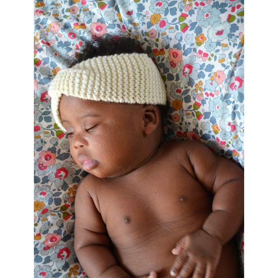 Kit tricot Bandeau Vintage : pour bébé, fille et maman, en laine douce Kit tricot Bandeau Vintage : pour bébé, fille et maman, en laine douce