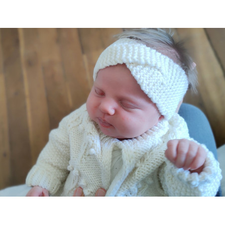 Kit tricot Bandeau Vintage : pour bébé, fille et maman, en laine douce