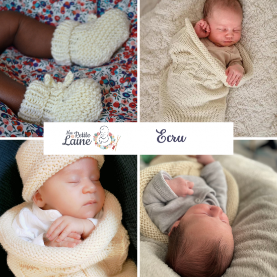 Kit tricot bébé : trousseau de naissance à tricoter Kit tricot bébé : trousseau de naissance à tricoter