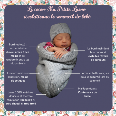 Cocoon "Ma Petite Laine" 0-6 Monate: Der moderne Schlafsack