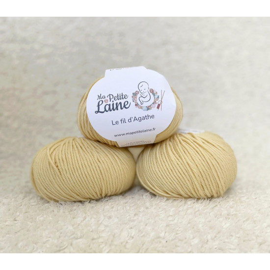 Refilling the “Adjustable Hat” Kit : merino wool, ideal for the baby