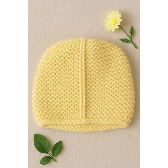 Verstelbare muts 0-6 maanden: perfect voor baby's, zachte merinowol