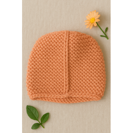 Bonnet évolutif 0-6 mois : parfait pour bébé, laine mérinos douce