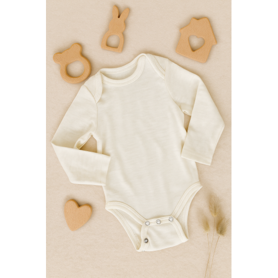 Mitwachsender Body aus 100 % Merinowolle