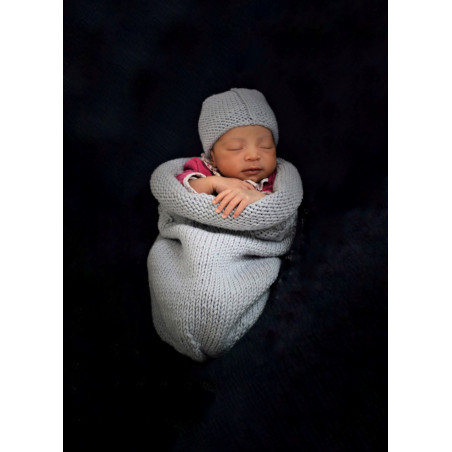 Bonnet évolutif 0-6 mois : parfait pour bébé, laine mérinos douce